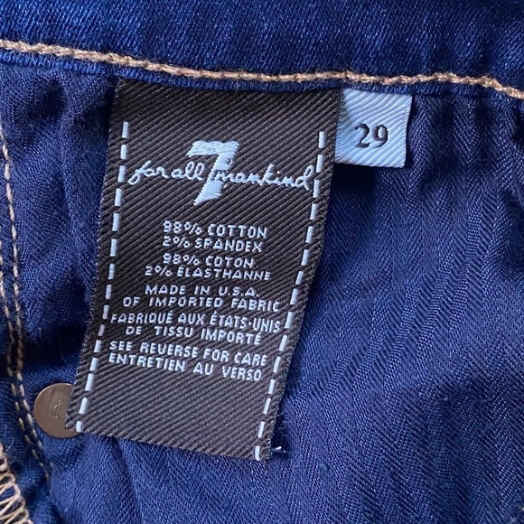 7 For All Mankind The Skinny Jean - Deep Dark Blue - Picture 11 of 11